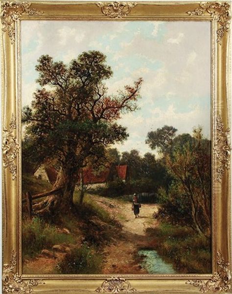 Gomshall, Avenue, Surrey (pair) Oil Painting by William Frederick Hulk