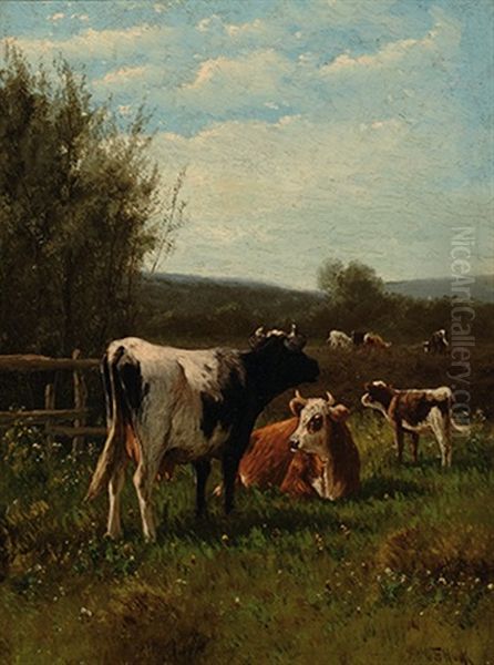 A Quiet Afternoon Oil Painting by William Frederick Hulk