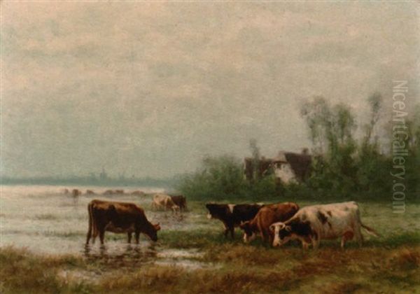 In Holland Oil Painting by William Frederick Hulk