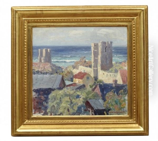 Visby Oil Painting by Oscar Hullgren