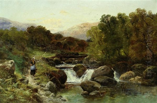 Path By The River Dee Oil Painting by Frederick William Hulme