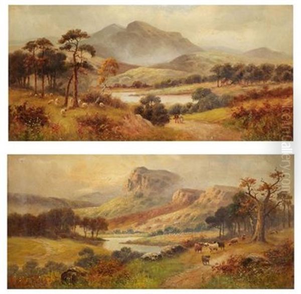 Landscape Pertschire (+ Landscape Cromarty; Pair) by Frederick William Hulme