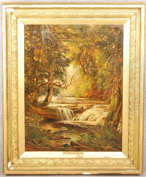 The River Cessnock, Ayrshire Oil Painting by Frederick William Hulme