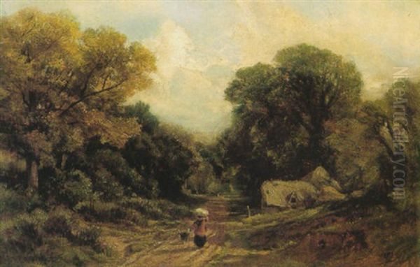 Near Dorking Oil Painting by Frederick William Hulme