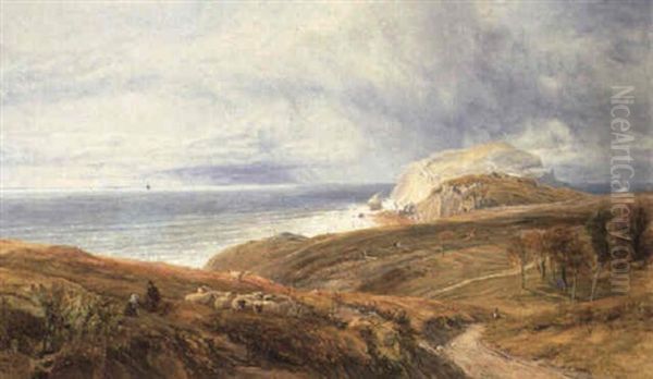 A Breezy Afternoon Oil Painting by Frederick William Hulme