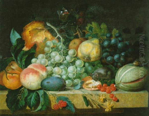 Fruchtestilleben Oil Painting by Jacob van Hulsdonck