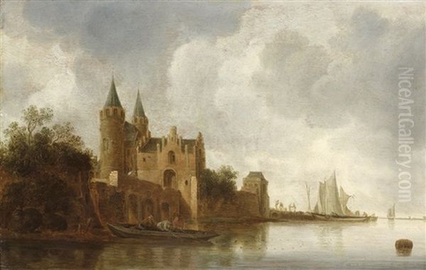 Ville Au Bord De L'eau Oil Painting by Frans de Hulst