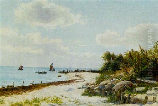 On The Normandy Coast Oil Painting by Fritz Hultmann