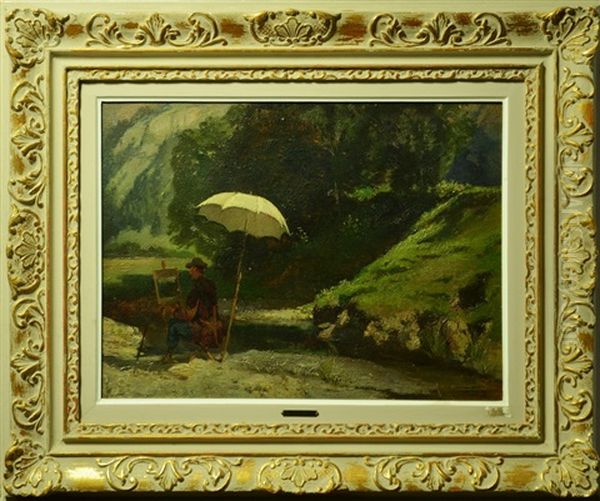 Ohne Titel Oil Painting by Charles (Jean-Ch. Ferdinand) Humbert