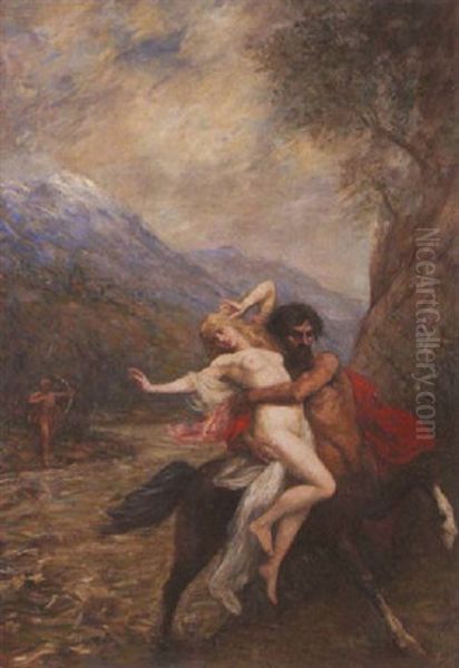 The Rape Of Hippodamea Oil Painting by Ferdinand Jacques Humbert