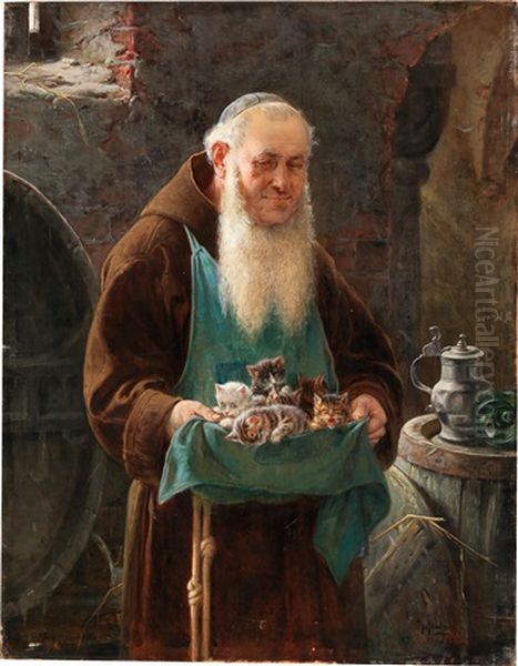 An Addition To The Monastery Oil Painting by Adolf Humborg