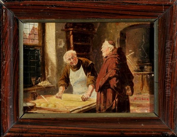 In Der Klosterbackstube Oil Painting by Adolf Humborg