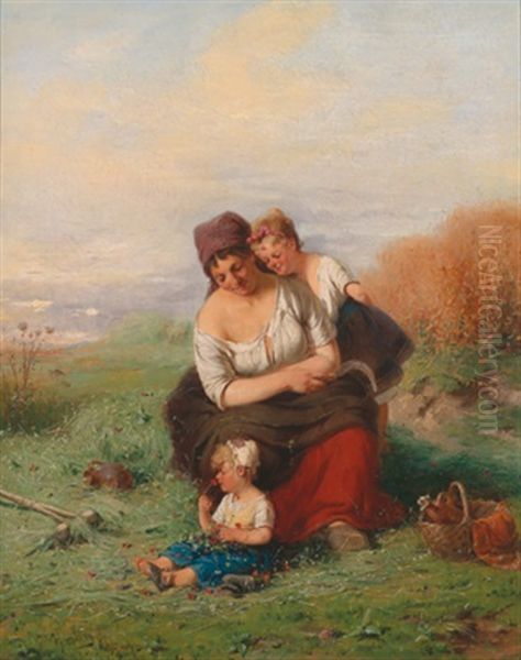 Rast Auf Der Sommerwiese Oil Painting by Adolf Humborg