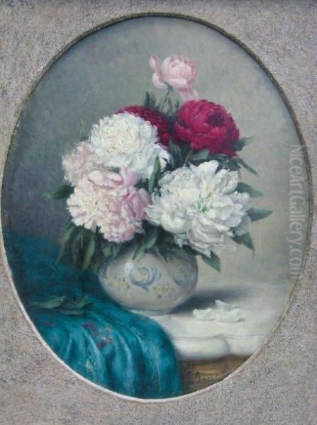 Bouquet De Pivoines by Gustave Barrier