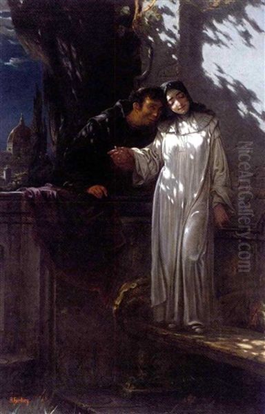 Clandestine Love, Florence Oil Painting by Adolf Humborg