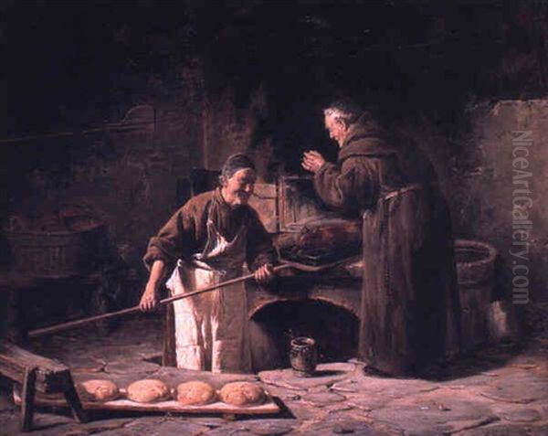 The Blessed Cook Oil Painting by Adolf Humborg