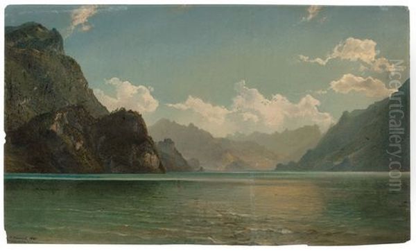 Brienzersee Oil Painting by Carl Maria Nicolaus Hummel