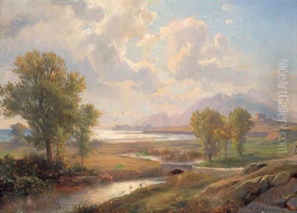 Ansicht Von Ajaccio Vom Campo Dell Oro Oil Painting by Carl Maria Nicolaus Hummel