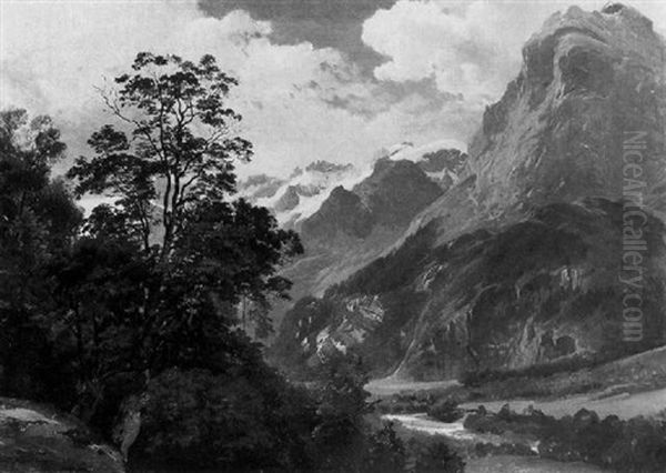 In Den Alpen Oil Painting by Carl Maria Nicolaus Hummel