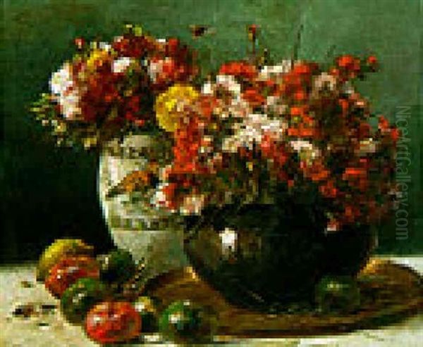 Blumenstilleben Oil Painting by Theodor Hummel