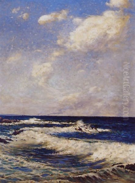 Turbulent Seas Oil Painting by Thomas (Tom) Humphrey