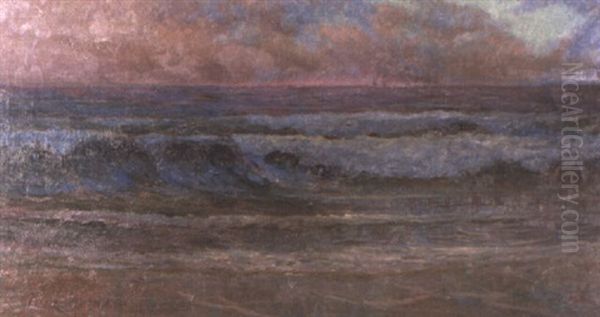 Seascape At Dusk Oil Painting by Thomas (Tom) Humphrey