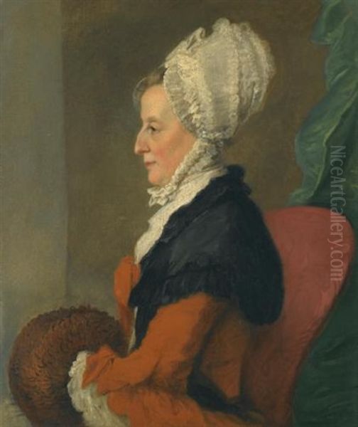 Portrait Of Catherine, Wife Of Richard Owen Cambridge Oil Painting by Ozias Humphry