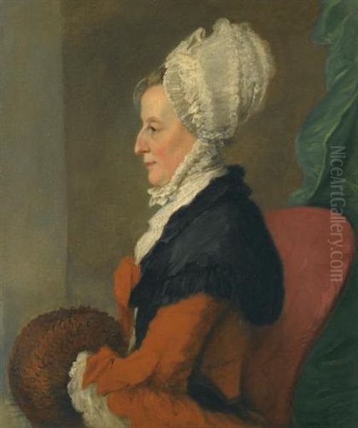 Portrait Of Catherine (c.1716-1806), Wife Of Richard Owen Cambridge Oil Painting by Ozias Humphry