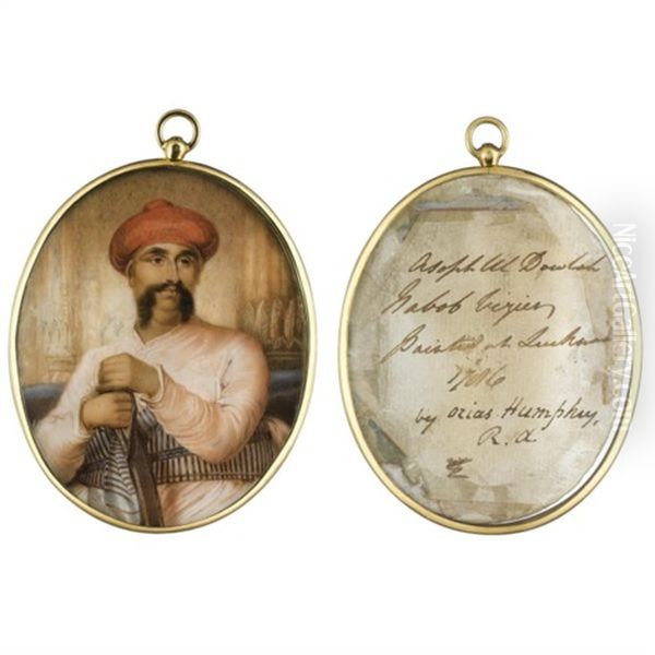 Portrait Of Asaf-ud-daula, Nawab Wazir Of Oudh Oil Painting by Ozias Humphry