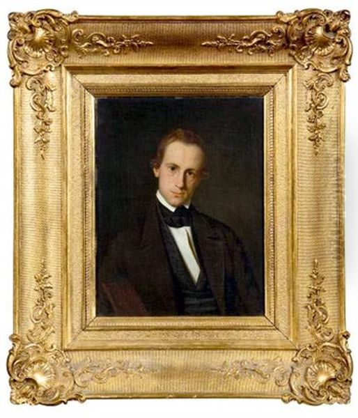 Portrait De Frederyk Joachim Mynster Oil Painting by Andreas Hunaeus