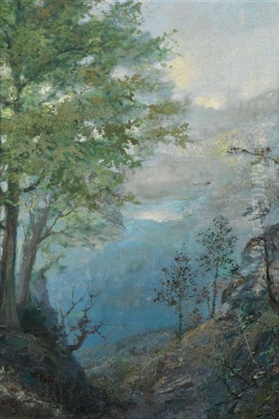 View Of A Valley Oil Painting by Thomas Watson Hunster