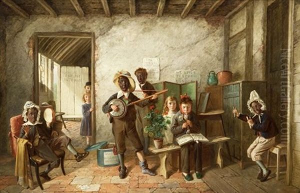 The Original Minstrels (abbey Orphanage) Oil Painting by Charles Hunt the Younger