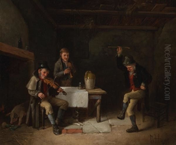 The Irish Jig Oil Painting by Charles Hunt the Younger