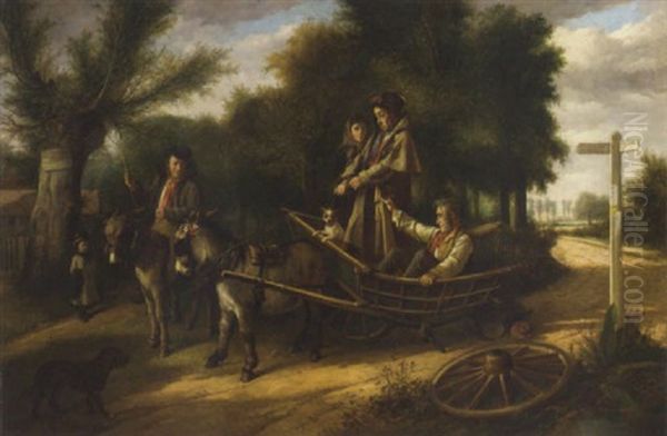 The Mishap Oil Painting by Charles Hunt the Younger