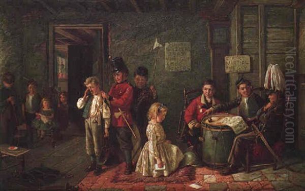 The Court Martial Oil Painting by Charles Hunt the Younger