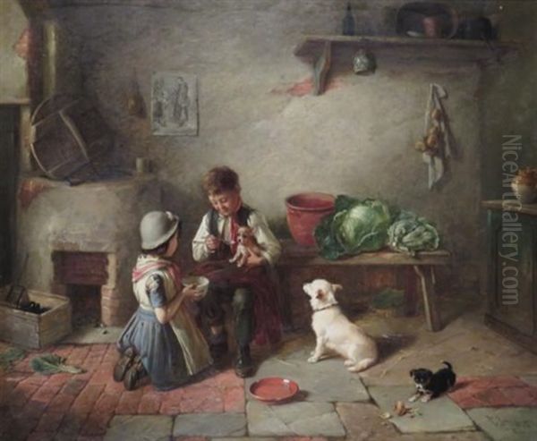 The Favourite Oil Painting by Charles Hunt