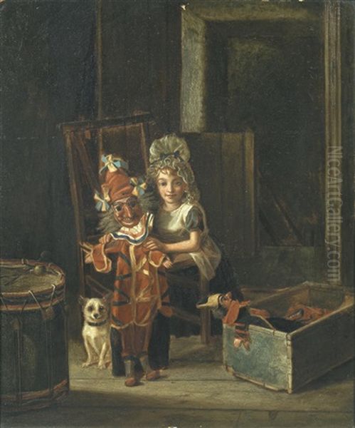 The Puppet Show Oil Painting by Charles Hunt