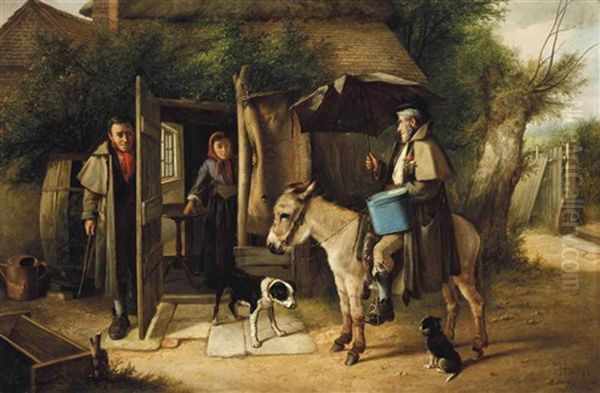 The Tinker Oil Painting by Charles Hunt