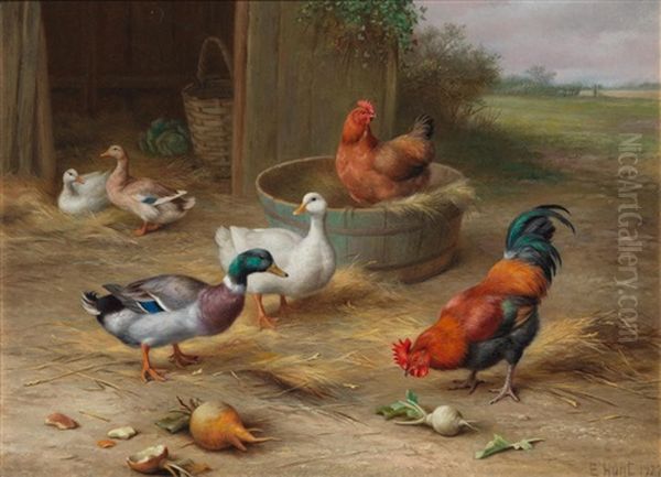 Birds Of A Feather Oil Painting by Edgar Hunt