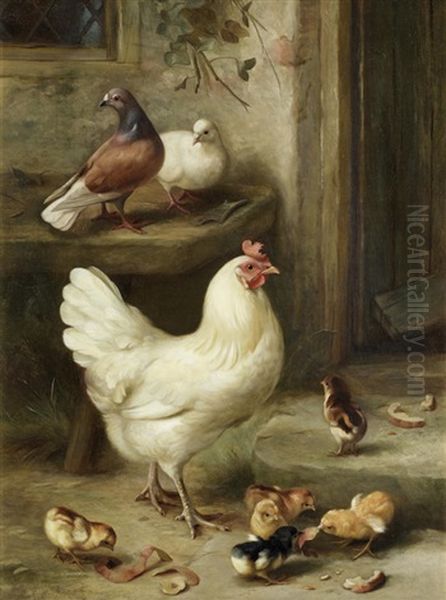 Birds Of A Feather Oil Painting by Edgar Hunt