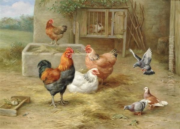 The Pecking Order Oil Painting by Edgar Hunt