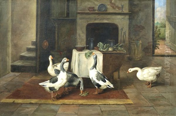 The Intruders Oil Painting by Edgar Hunt