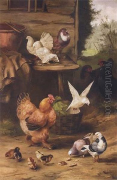 Feathered Friends Oil Painting by Edgar Hunt