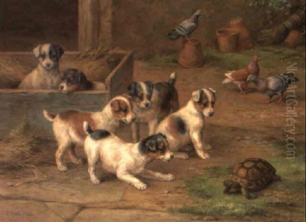 Friend Or Foe? Oil Painting by Edgar Hunt