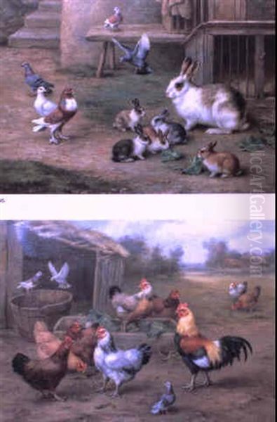 Barnyard Scenes Oil Painting by Edgar Hunt