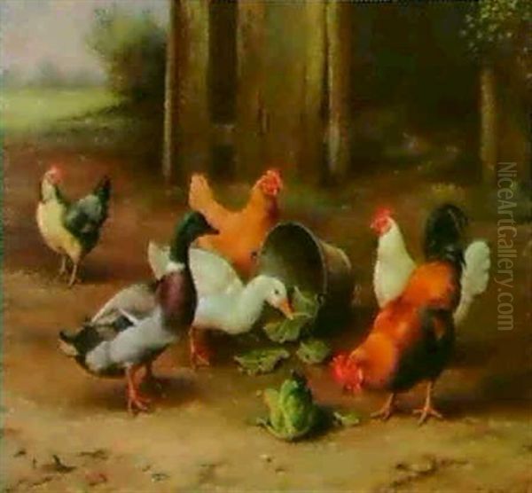 Meal Time Oil Painting by Edgar Hunt