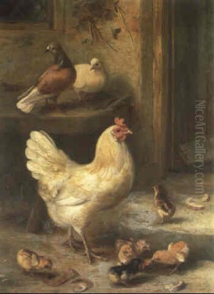 Birds Of A Feather Oil Painting by Edgar Hunt