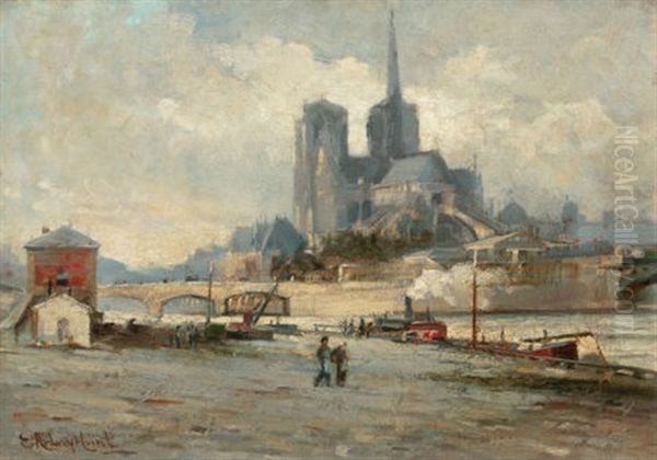 Notre Dame De Paris Oil Painting by Edmund Aubrey Hunt