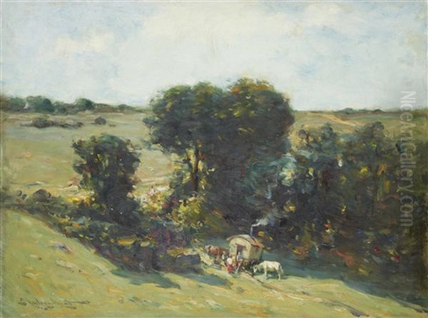 Gypsy Encampment Oil Painting by Edmund Aubrey Hunt