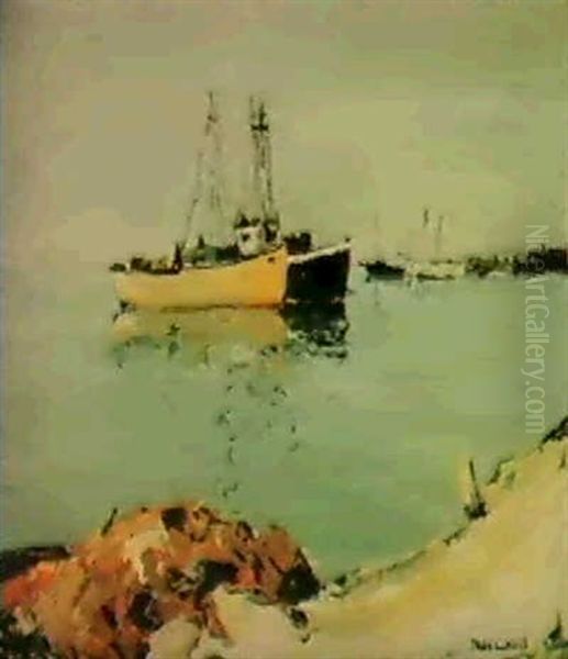 Fishing Boats Oil Painting by Thomas Hunt